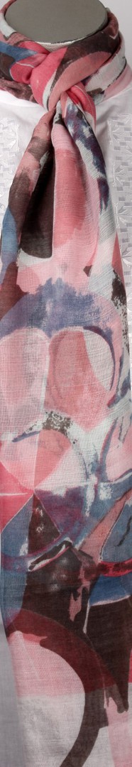 Printed  scarf pink Style:SC/4223/PNK image 0